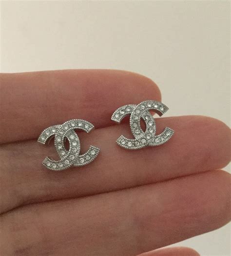 stud chanel|authentic chanel earrings.